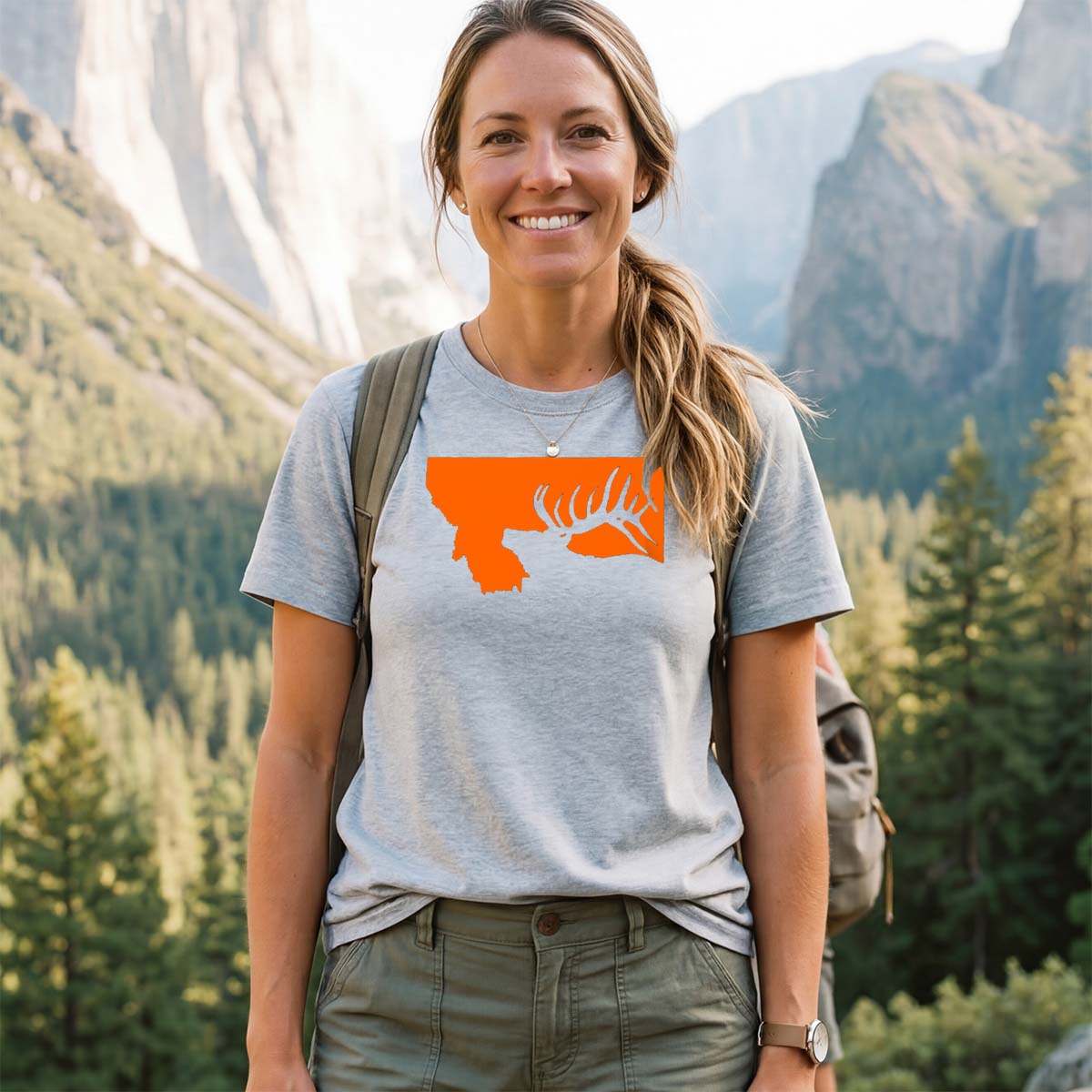 Yellowstone Montana Elk Silhouette T‑Shirt