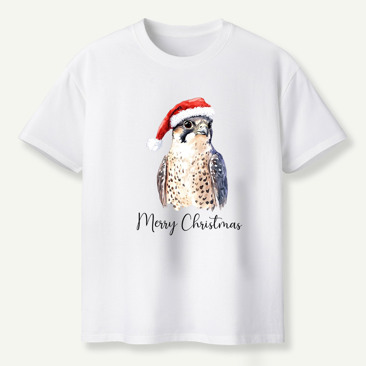 Merry Christmas Falcon Santa Hat T-Shirt