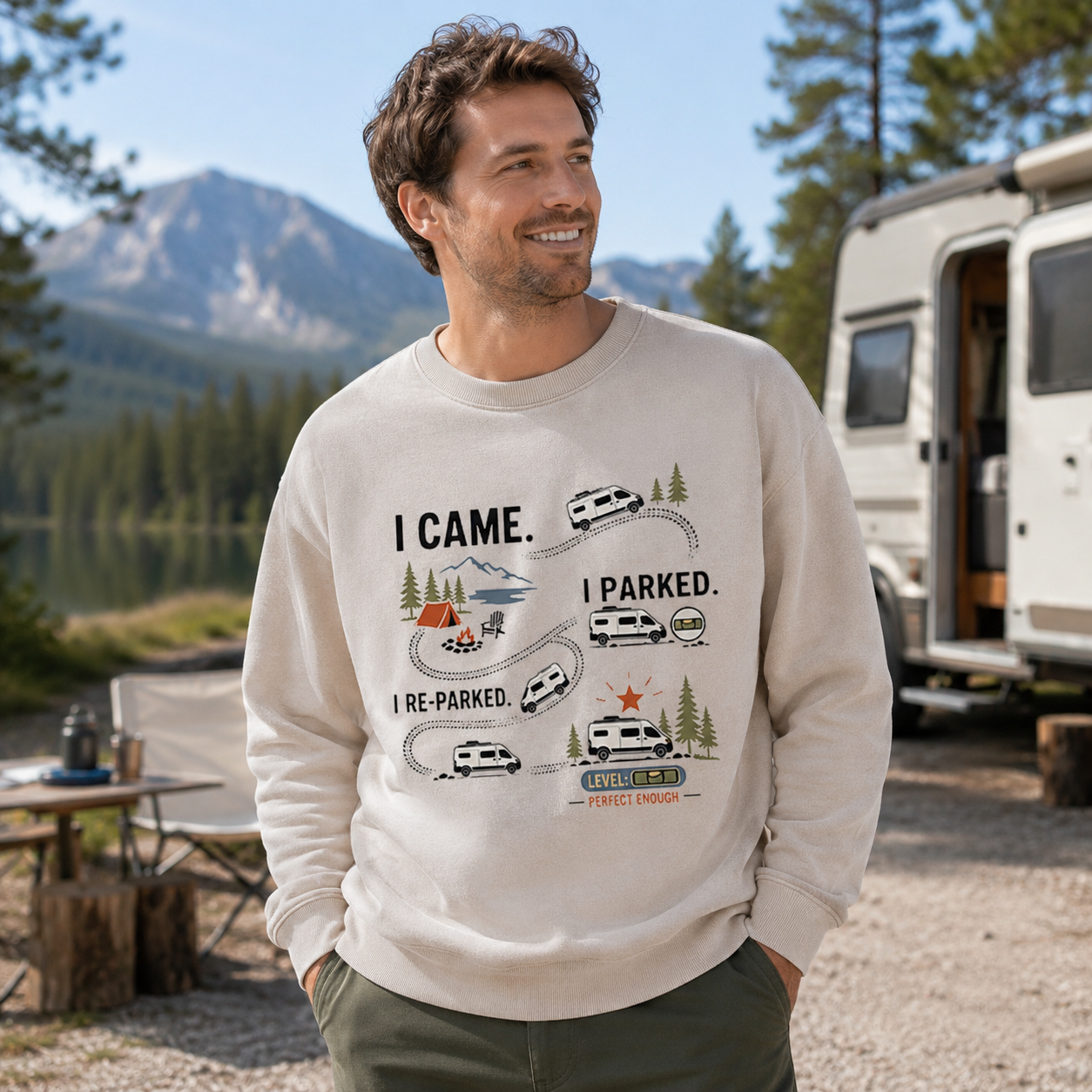 I Came, I Parked, I Re-Parked Washed Sweatshirts