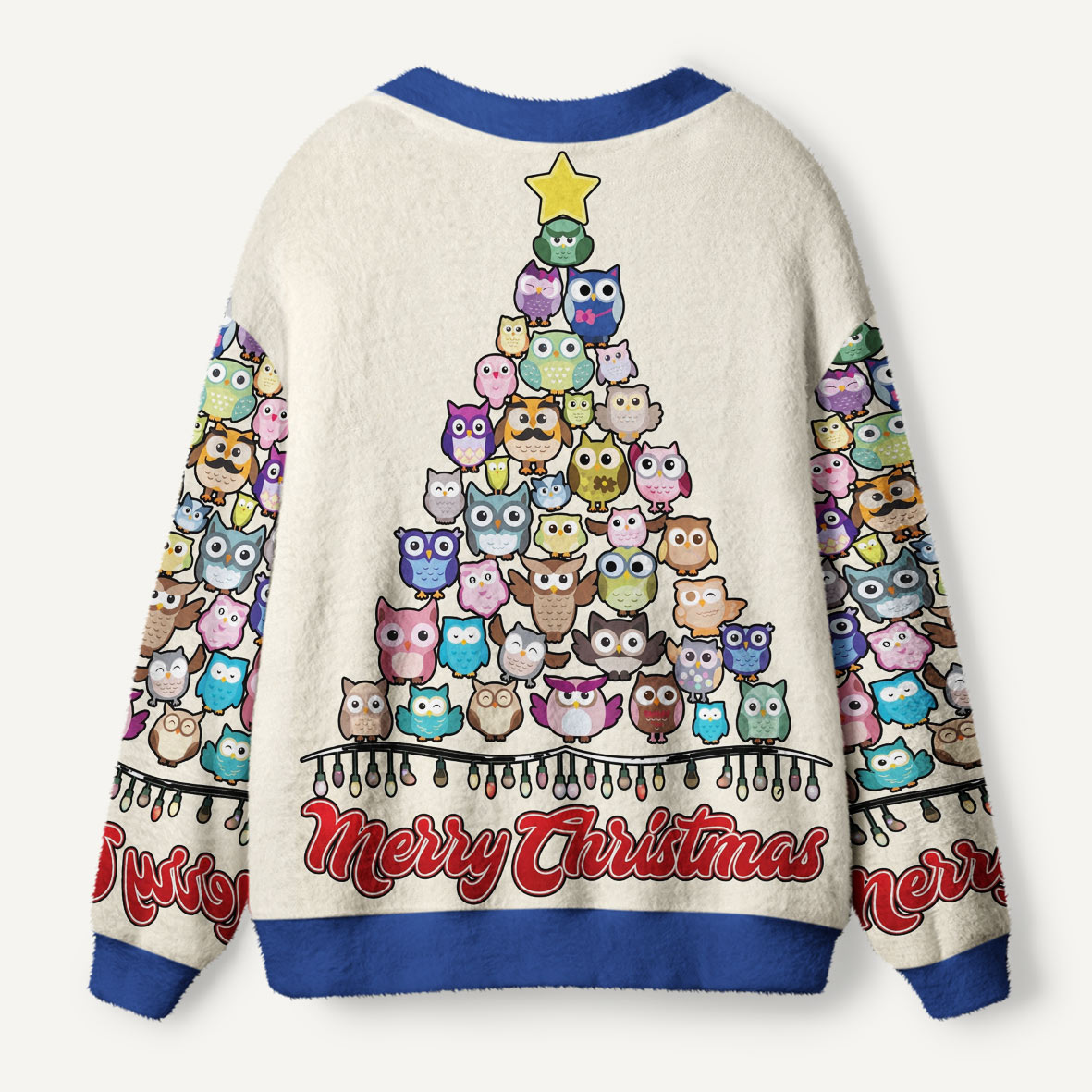 Owl Be Home for Christmas Ugly Cardigan Sweaters