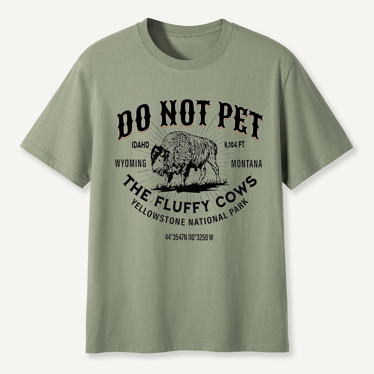 Do Not Pet the Fluffy Cows Yellowstone Coordinates T-Shirt