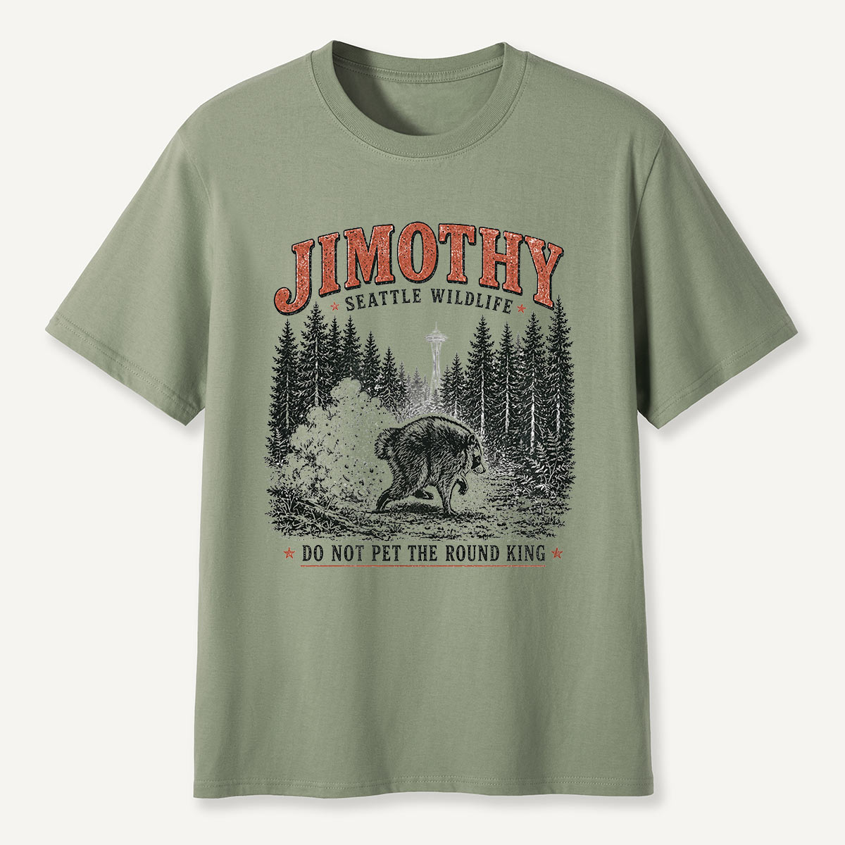 Jimothy Seattle Wildlife Round King T-Shirt