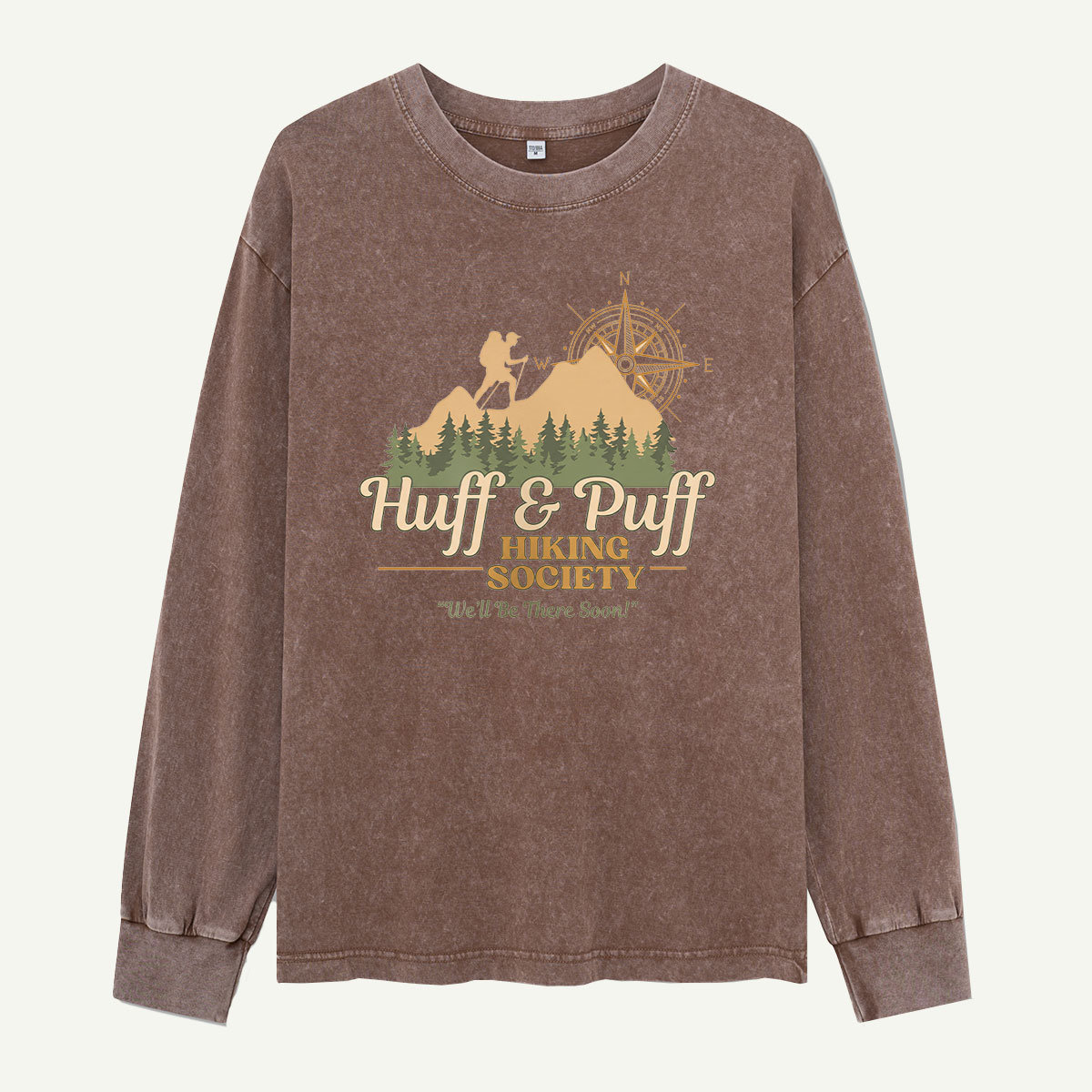 Huff and Puff Hiking Society Washed Long Sleeves