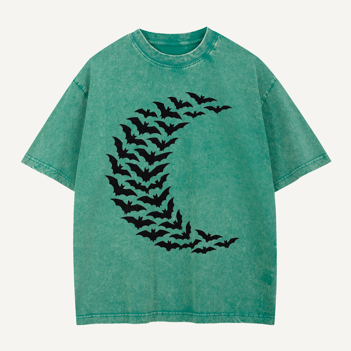 Moon Made of Bats Washed T-Shirt