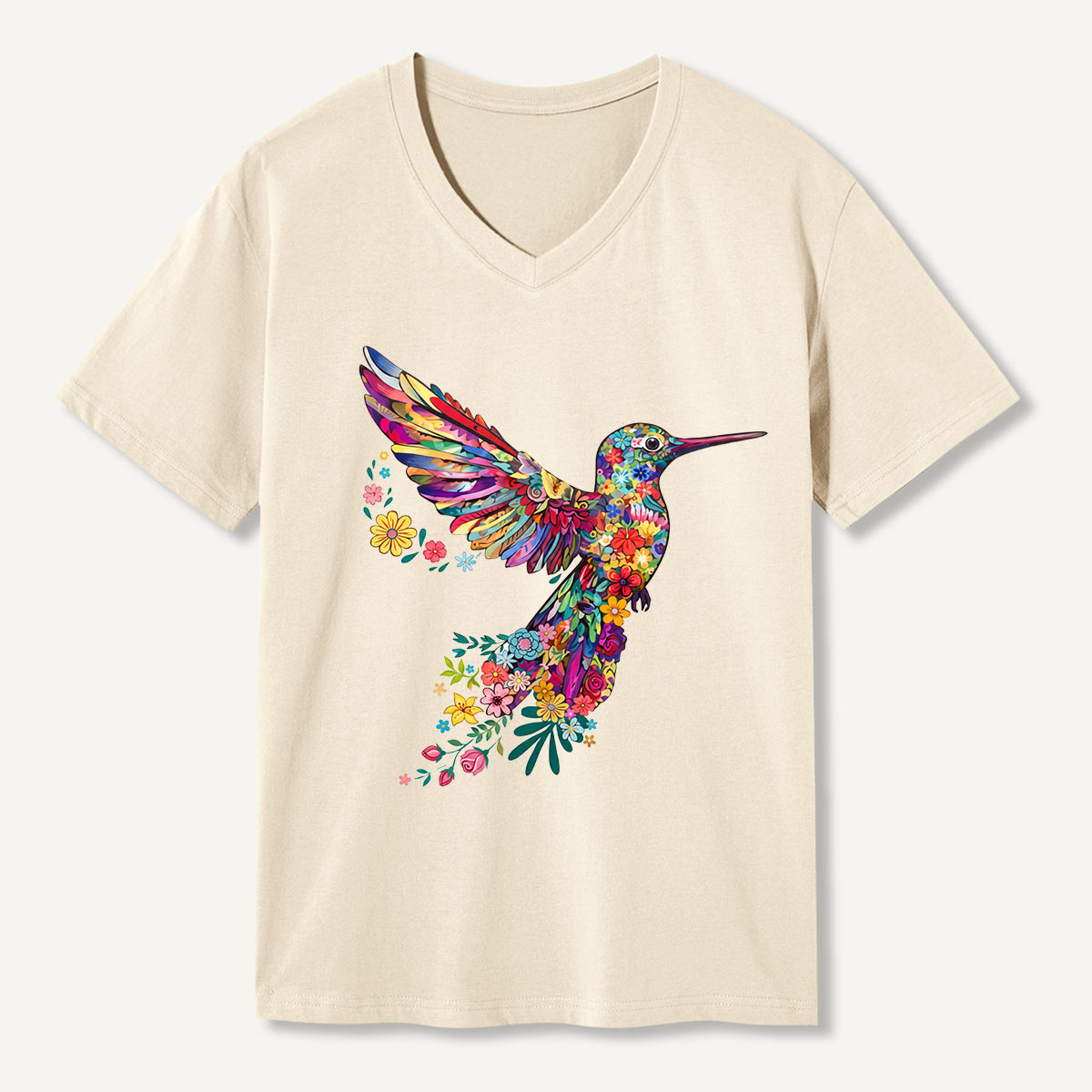 Animal Lover Hummingbird V-neck T-Shirt