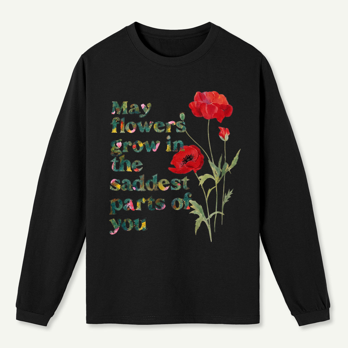 Poppy Bloom Long Sleeve T-Shirt