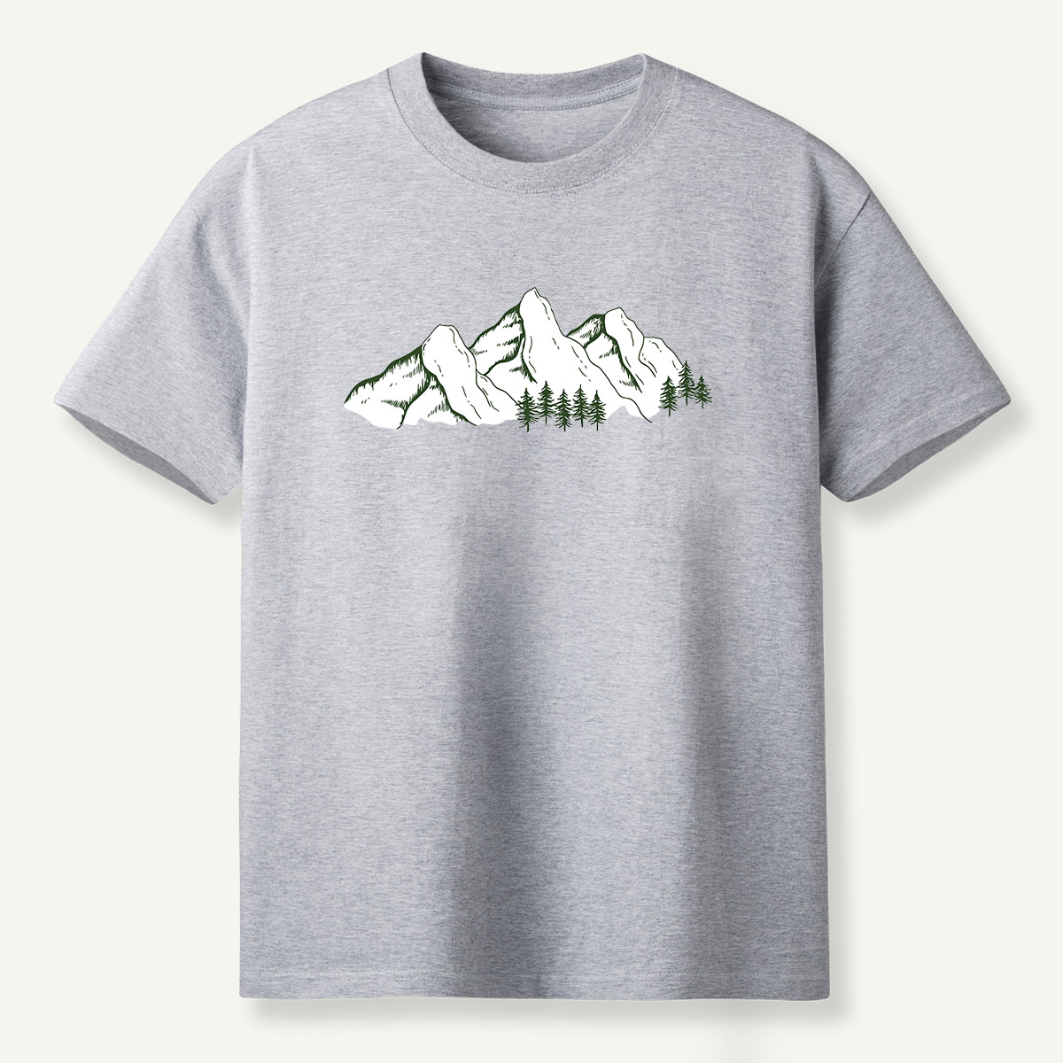 Minimal Mountain Range Line Art T-Shirt