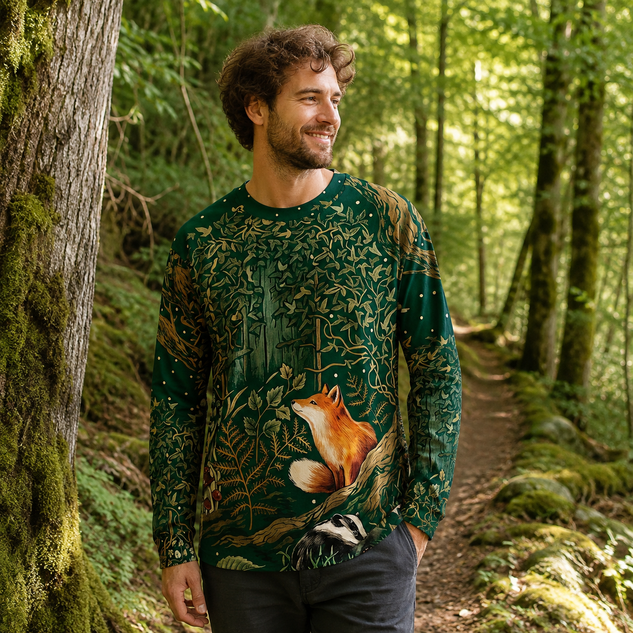 Woodland Tapestry Animal Premium Eco Long Sleeves