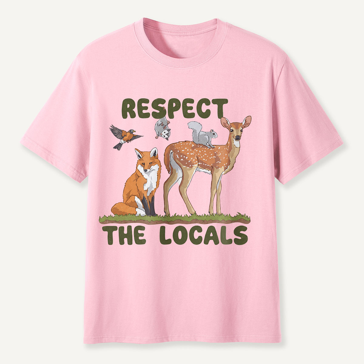 Respect the Locals Forest Animals T-Shirt