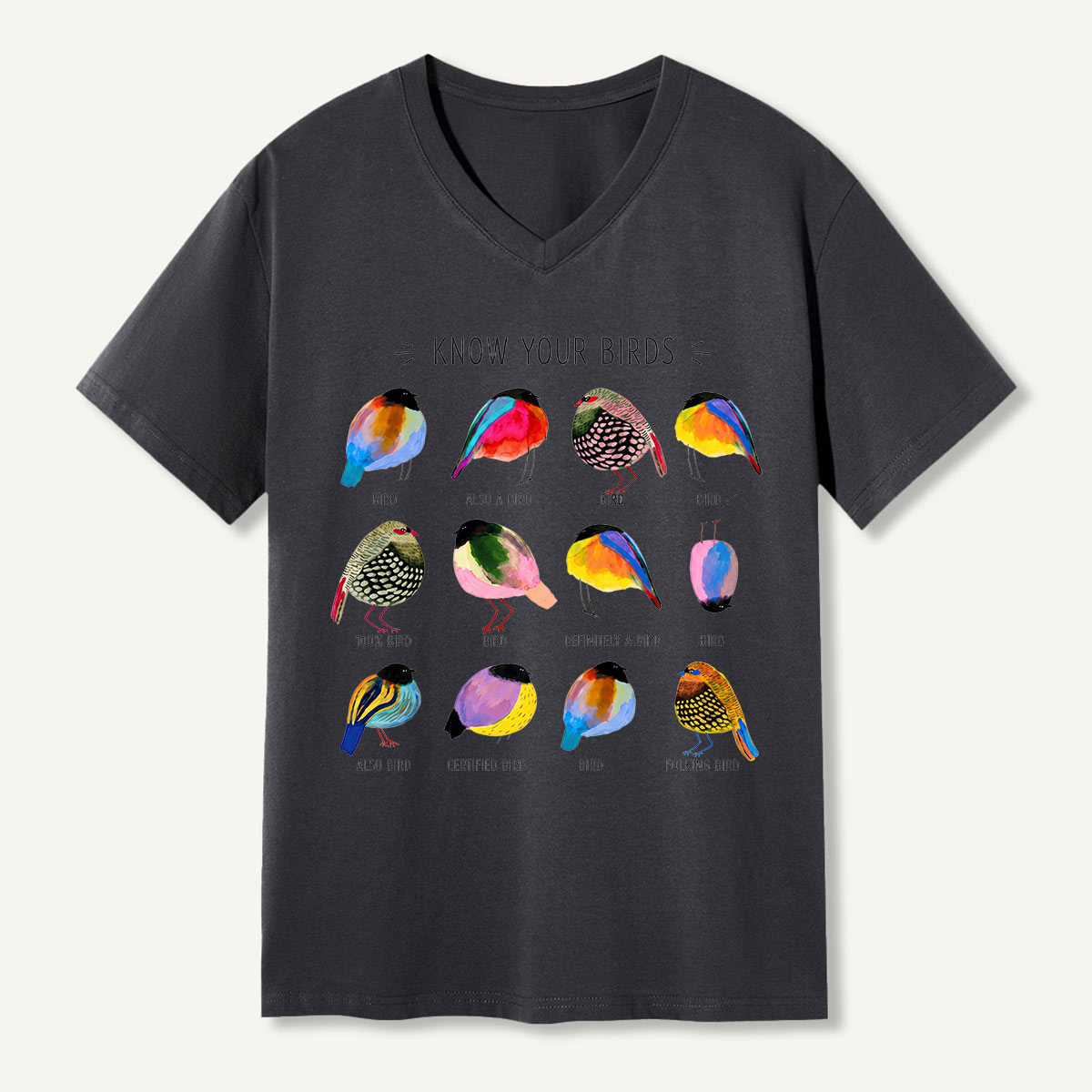 Colorful Bird Guide V-neck T-Shirt