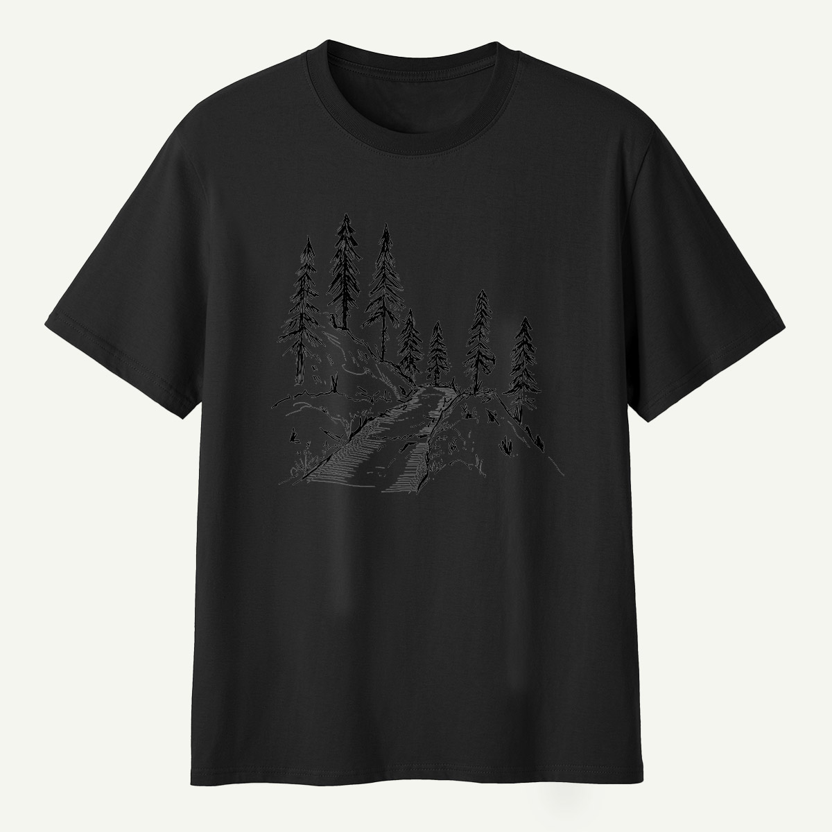 Pine Forest Ridge Sketch T-Shirt