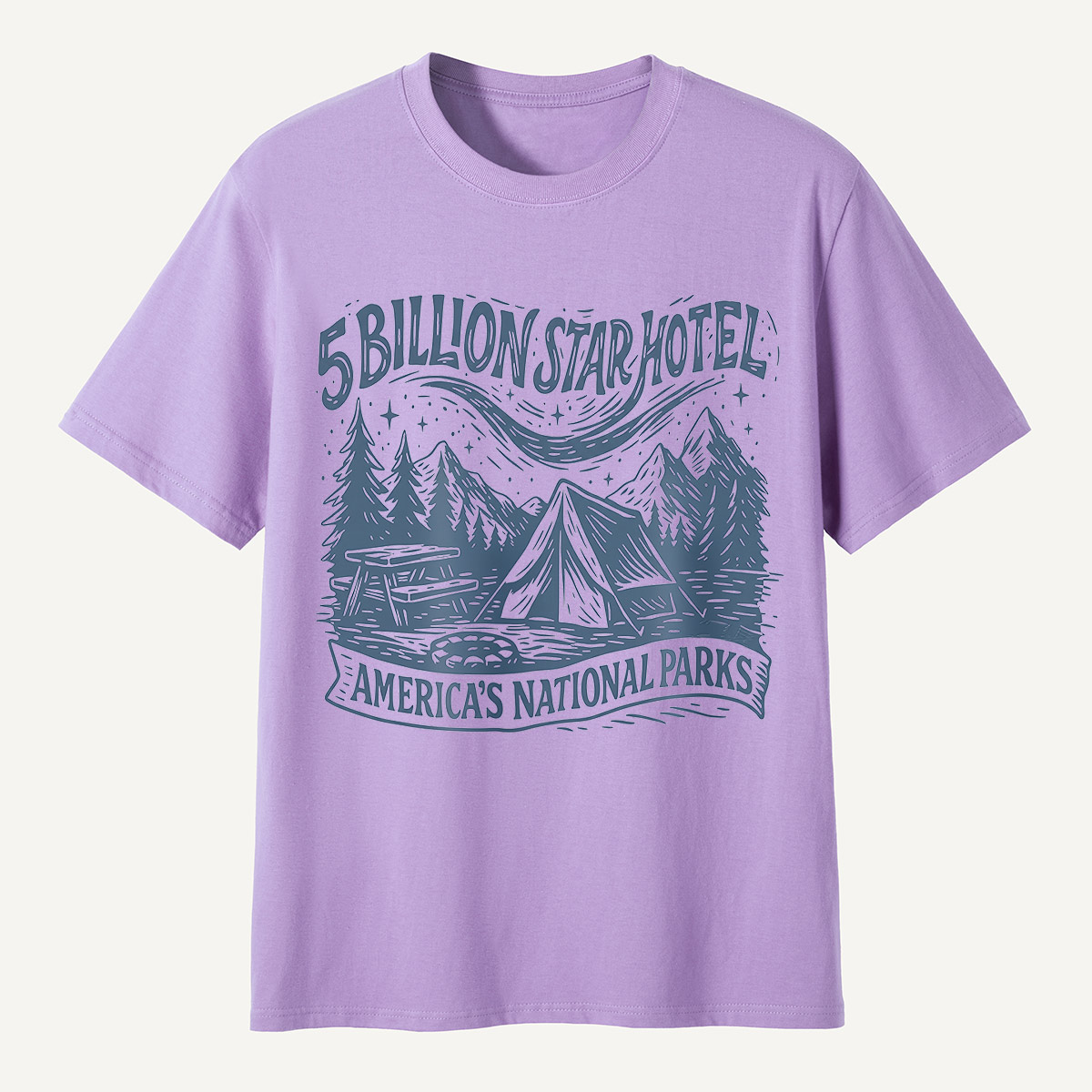 5 Billion Star Hotel Camping National Parks T-Shirt