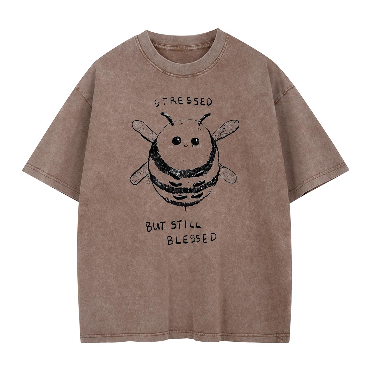Stressed but Still Blessed Bee Washed T-Shirt