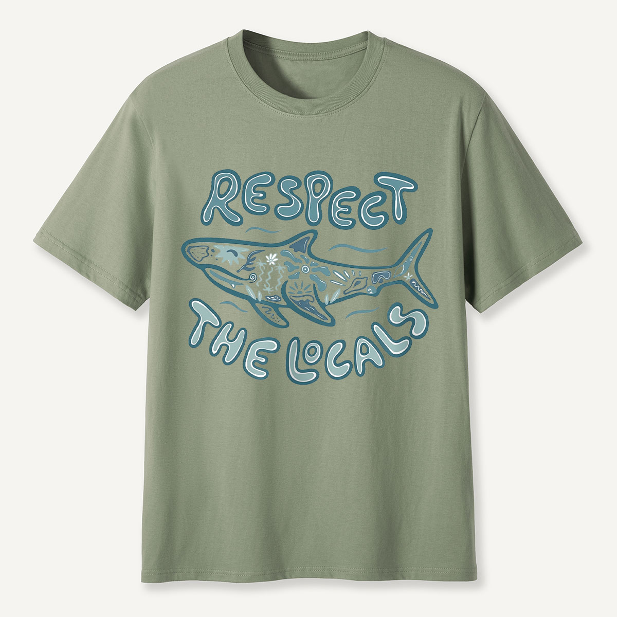 Coastal Ocean Shark Respect the Ocean Wildlife T-Shirt