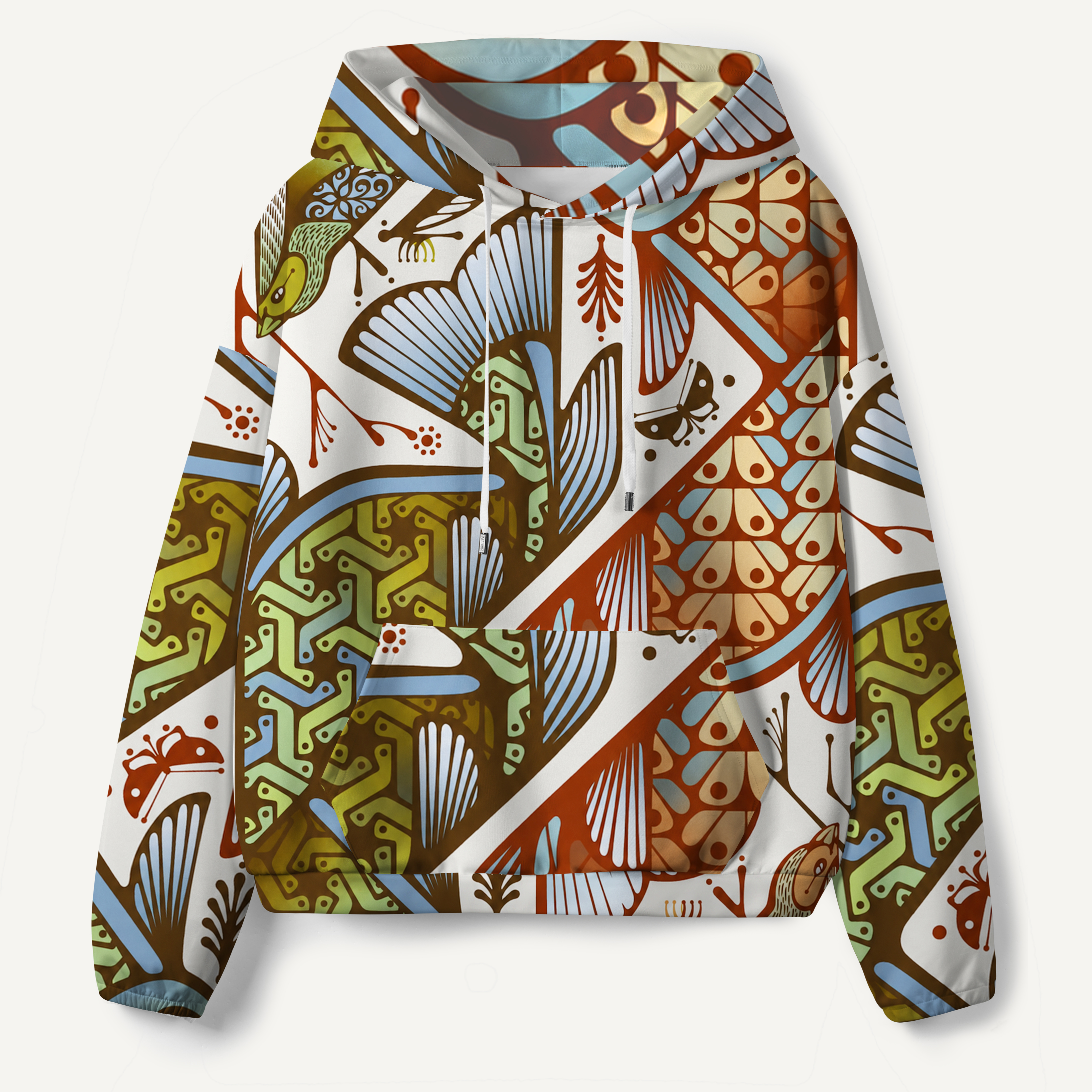 Art Nouveau Woodland Pattern All-over Printed Hoodie