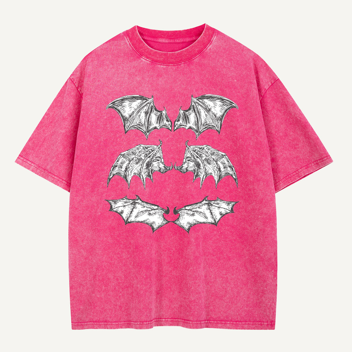A Study in Bat Wings Washed T-Shirt