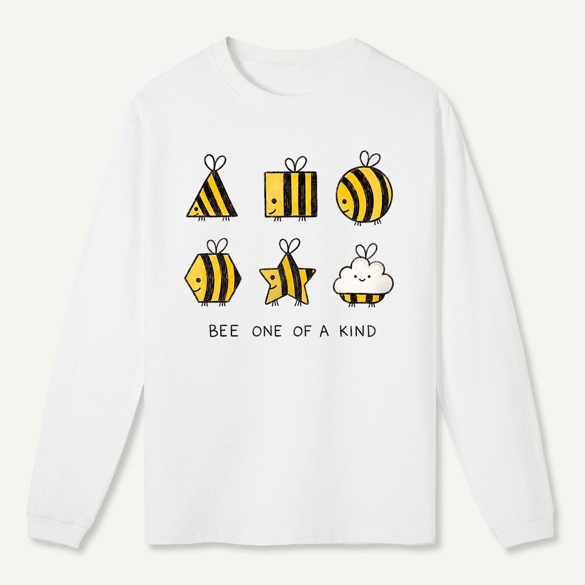 Bee One of a Kind Shapes Long Sleeve T-Shirt