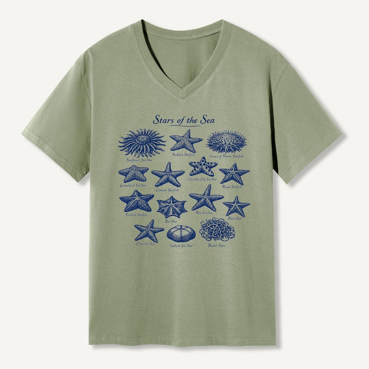 Stars Of The Sea Marine Study V-neck T-Shirt