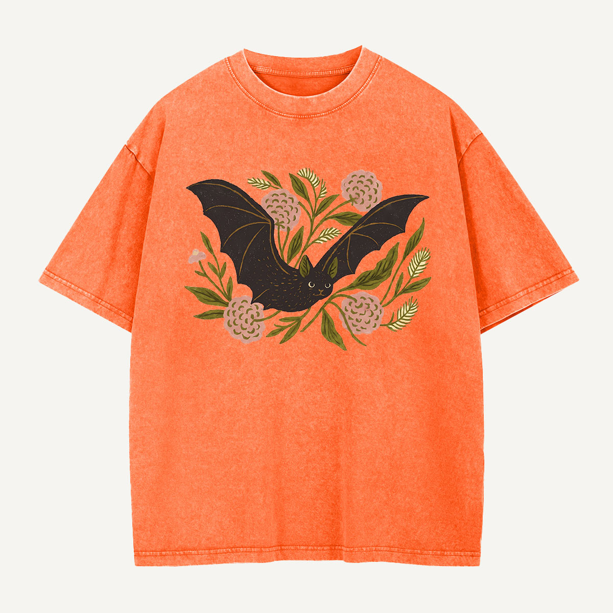 Bat in Bloom Washed T-Shirt