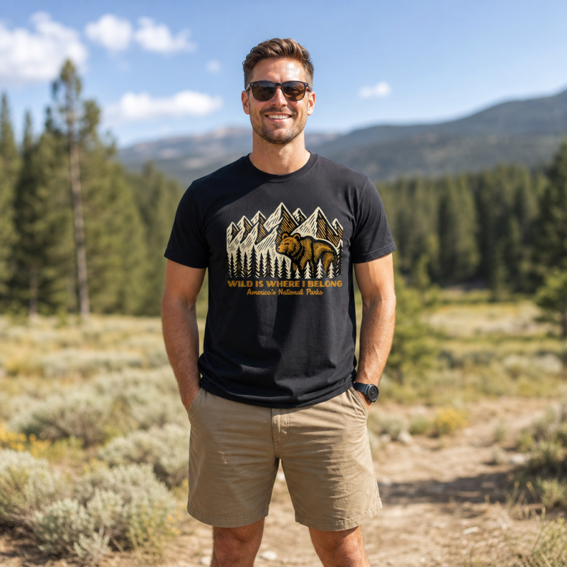 Wild Is Where I Belong Bear Mountains T-Shirt