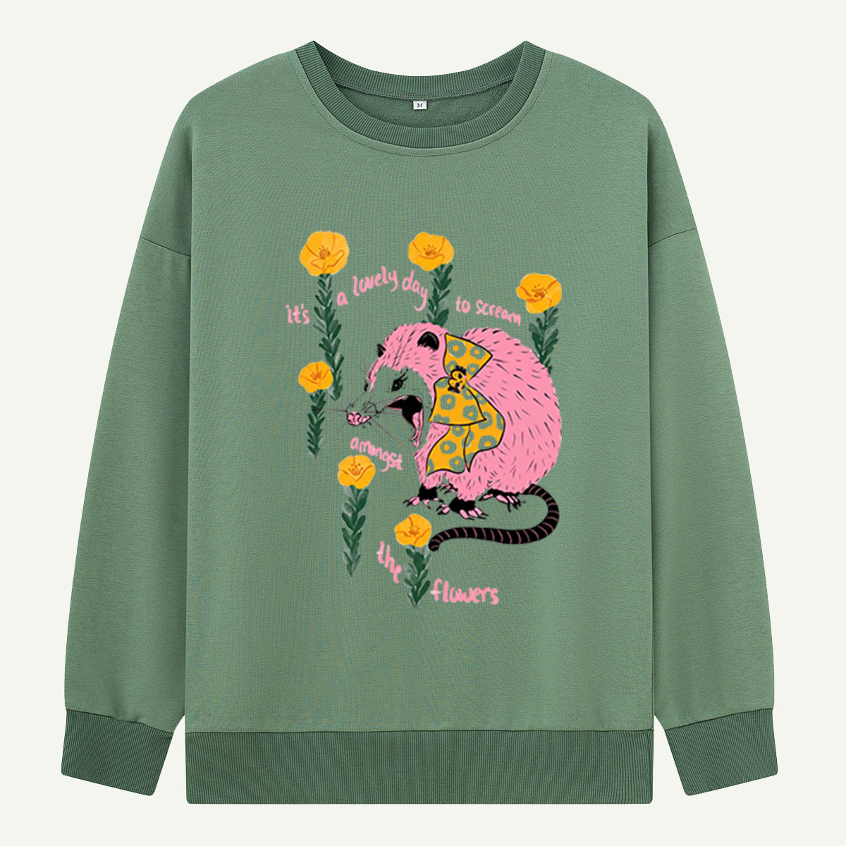 Lovely Day to Scream Possum Sweatshirts