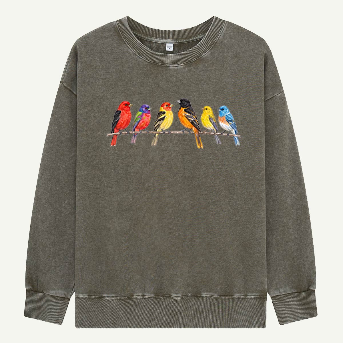 Six Birds One Branch Washed Sweatshirts