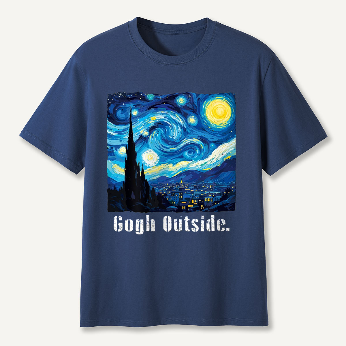 Swirl Night Sky Gogh Outside T-Shirt