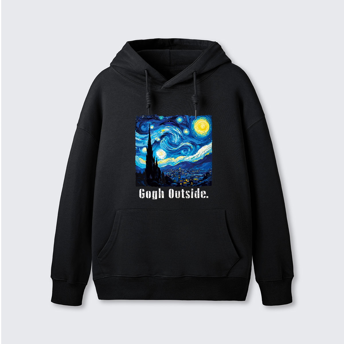 Swirl Night Sky Gogh Outside Hoodie