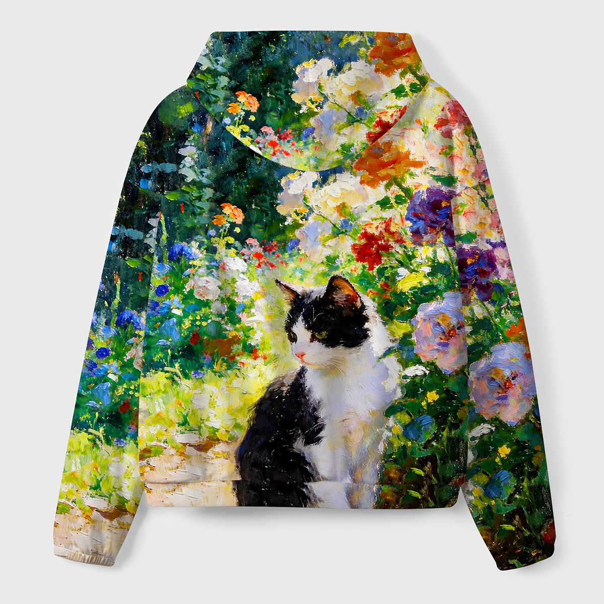 Blooming Garden Cat Premium Eco Hoodie
