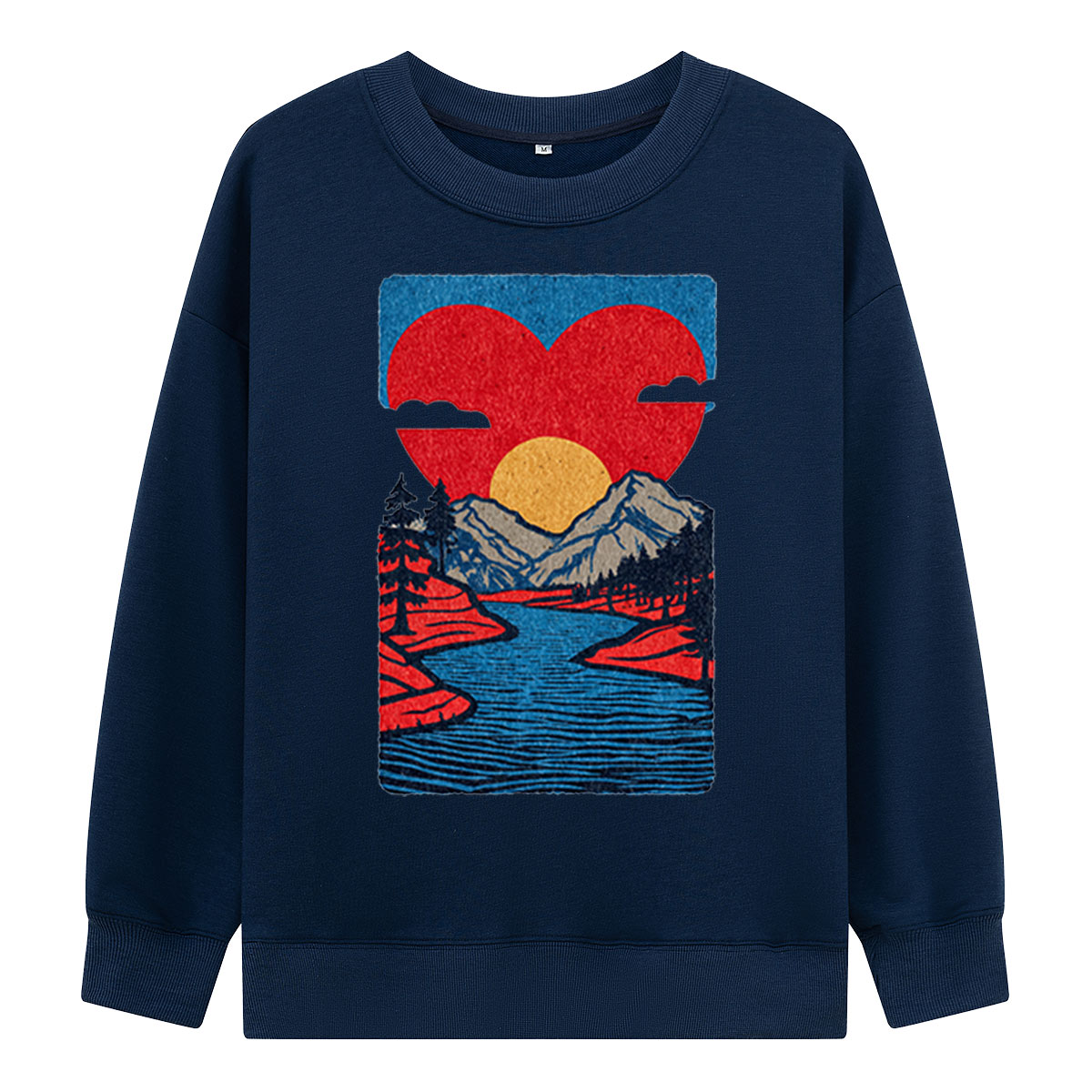 Mountain Heart Landscape Sweatshirts
