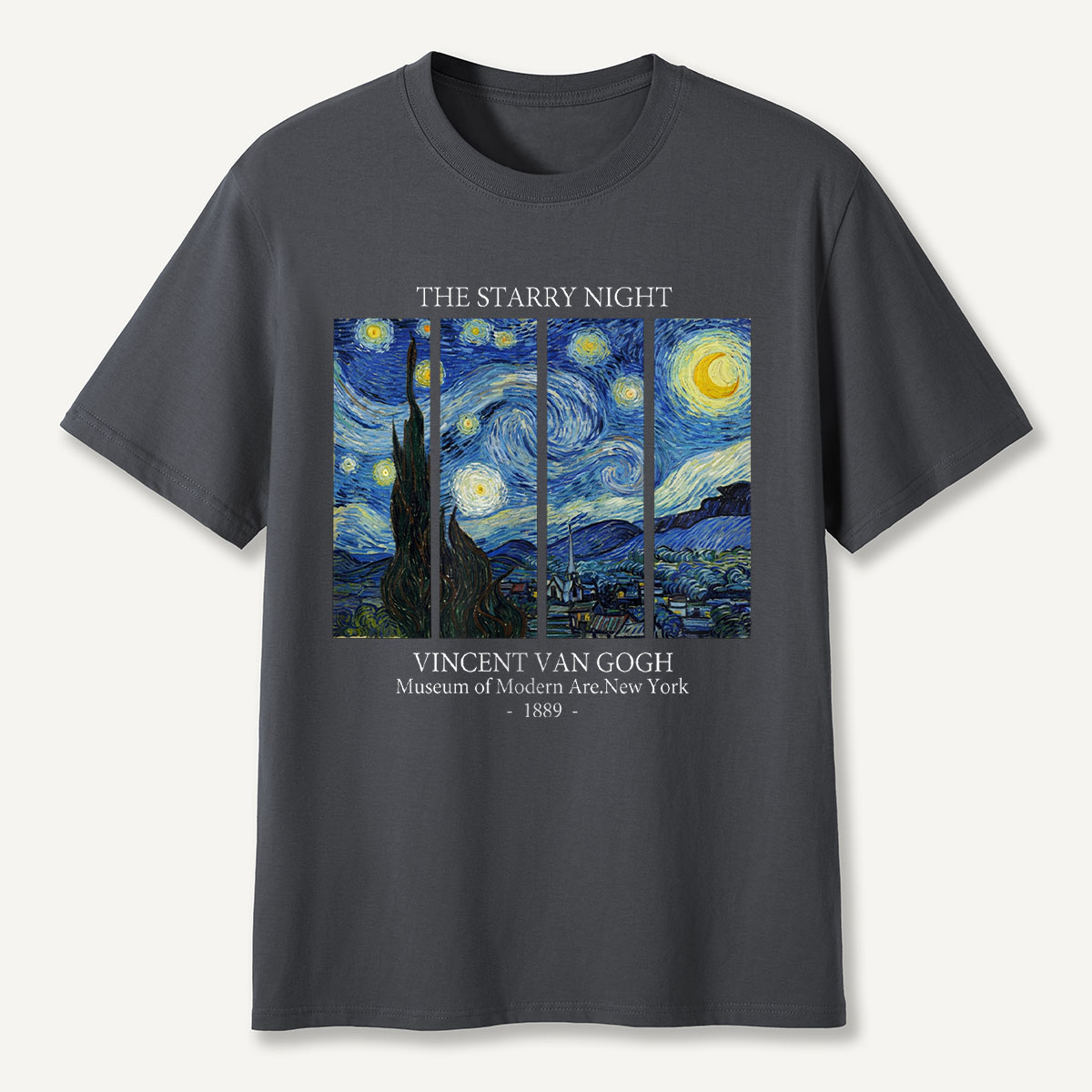 The Starry Night 1889 Panel Art T-Shirt