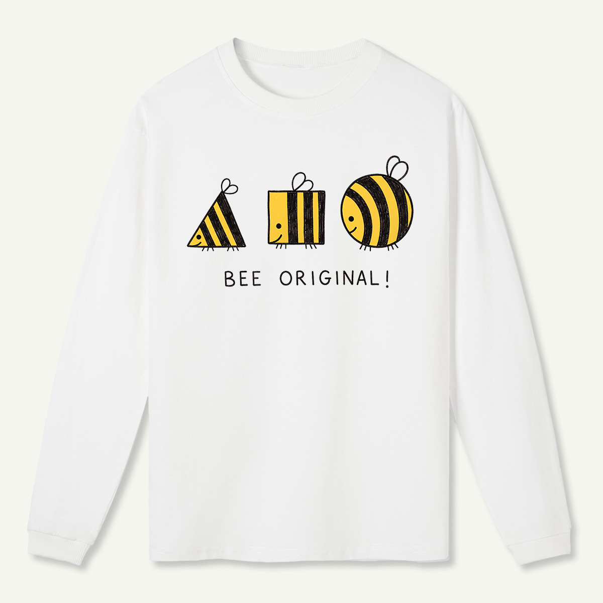 Bee Original Geometric Bees Long Sleeve T-Shirt