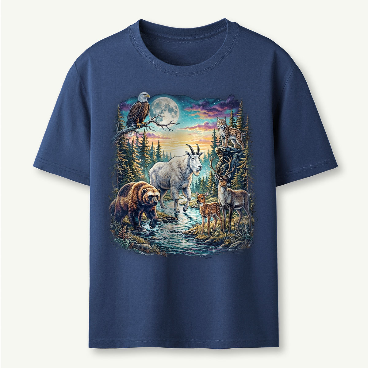 Vintage Moon Wildlife T‑Shirt