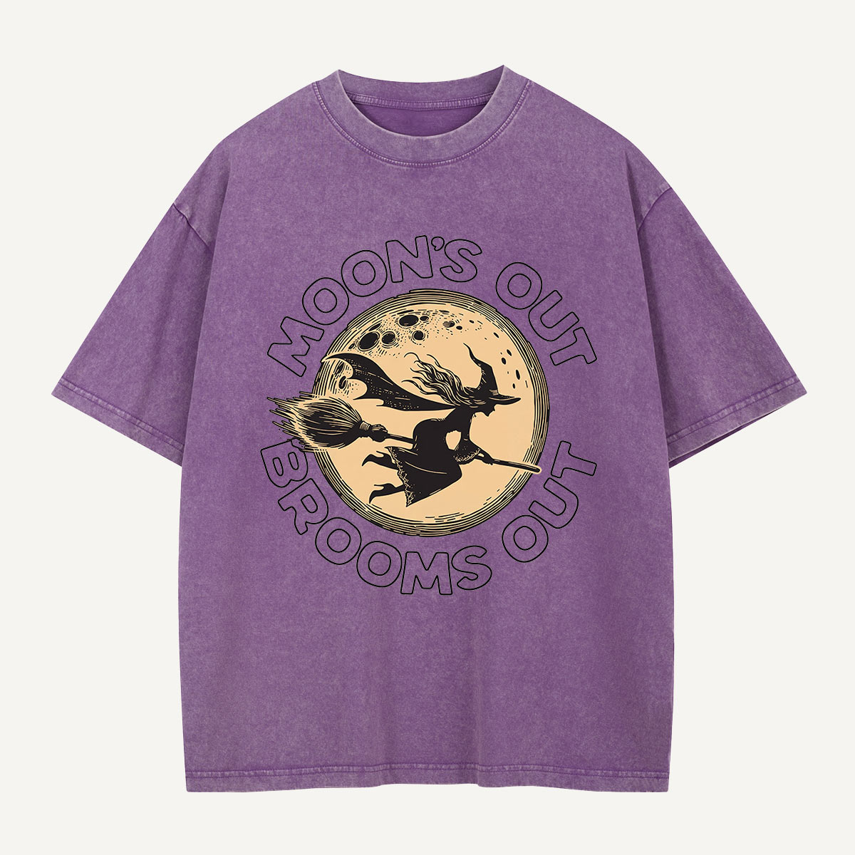 Moon’s Out Brooms Out Washed T-Shirt