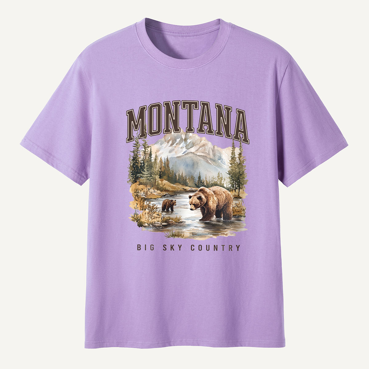 Montana Big Sky Country Grizzly River T-Shirt