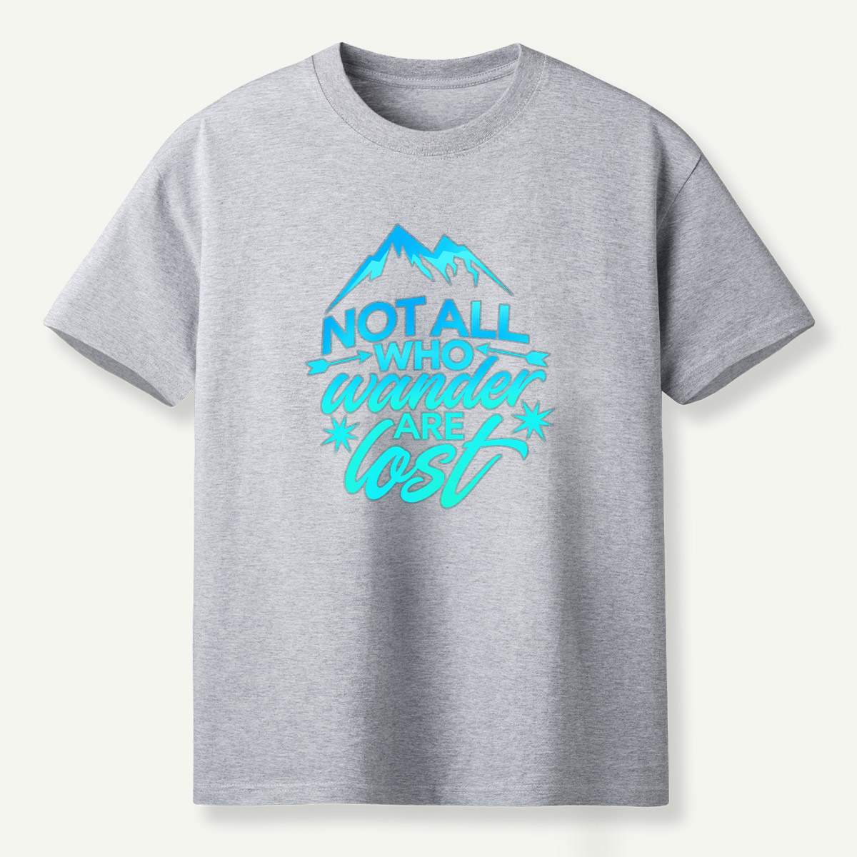 Not All Who Wander Are Lost Mountain Arrow Badge T-Shirt