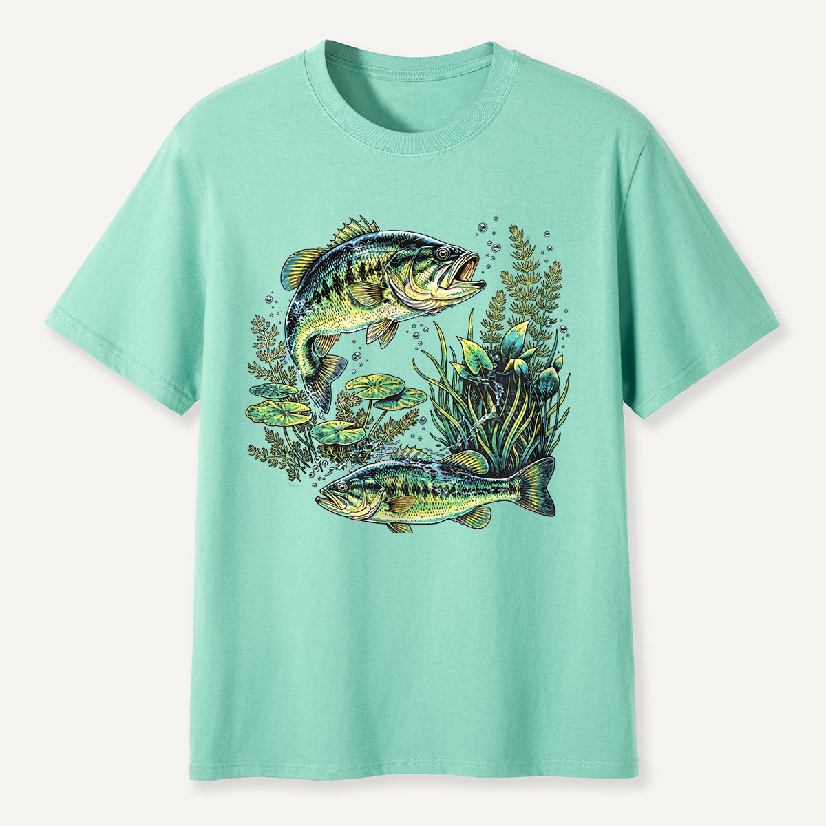 Largemouth Bass Underwater Scene T-Shirt