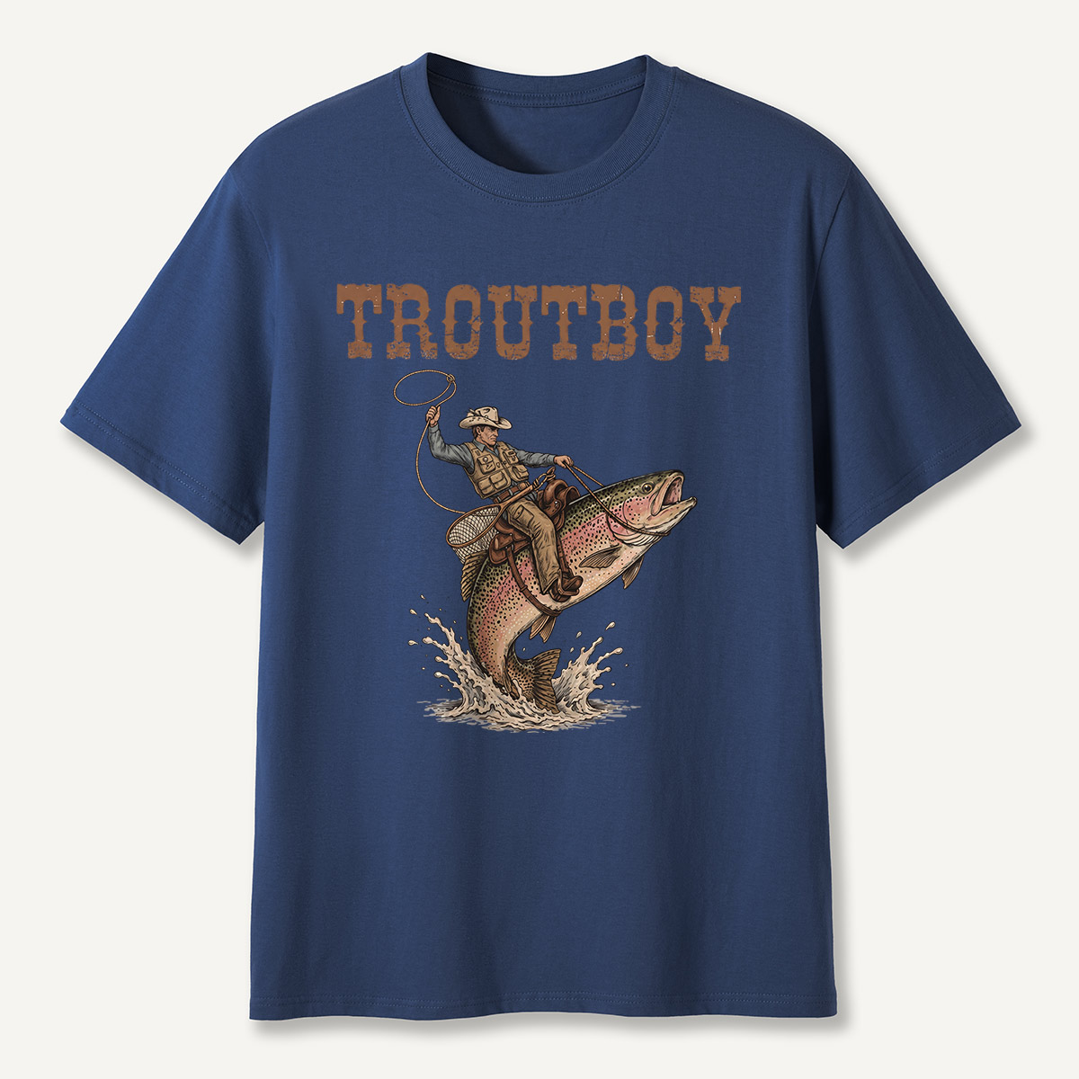 Cowboy Riding Trout T-Shirt