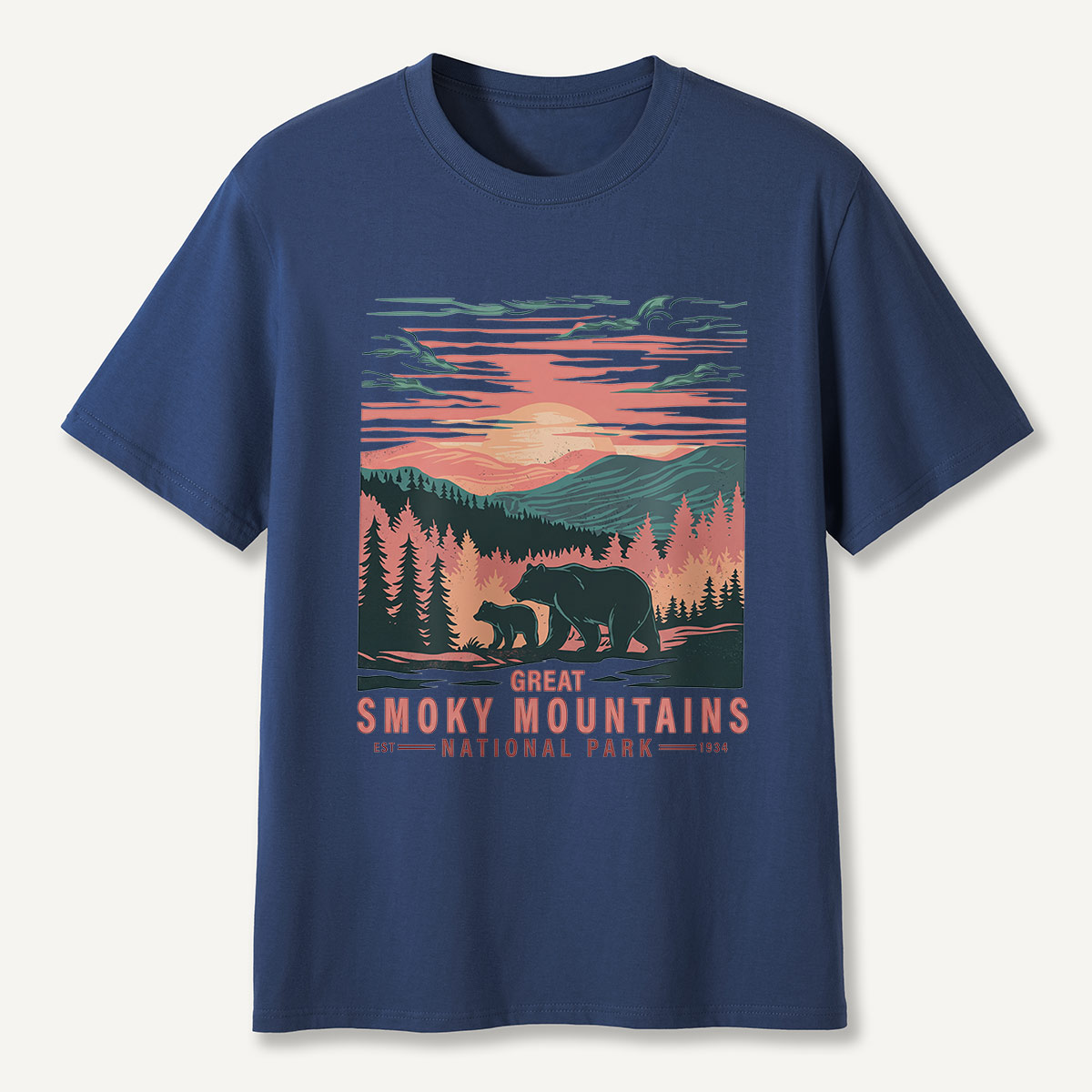 "Great Smoky Mountains National Park Bear Sunset Tee " T-Shirt