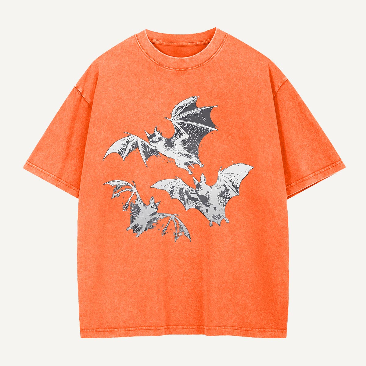 Three Bats on the Loose Washed T-Shirt