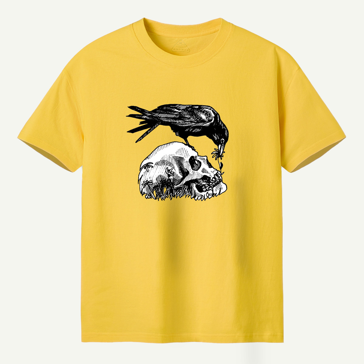 Raven Perched On Skull T-Shirt