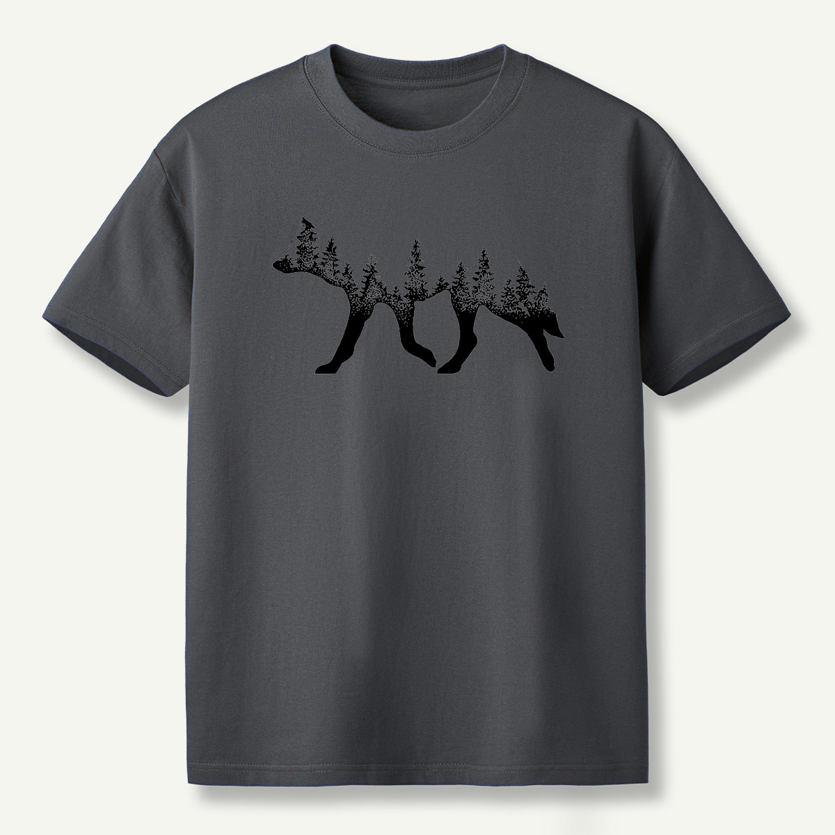 Bear Silhouette Pine Forestscape T-Shirt