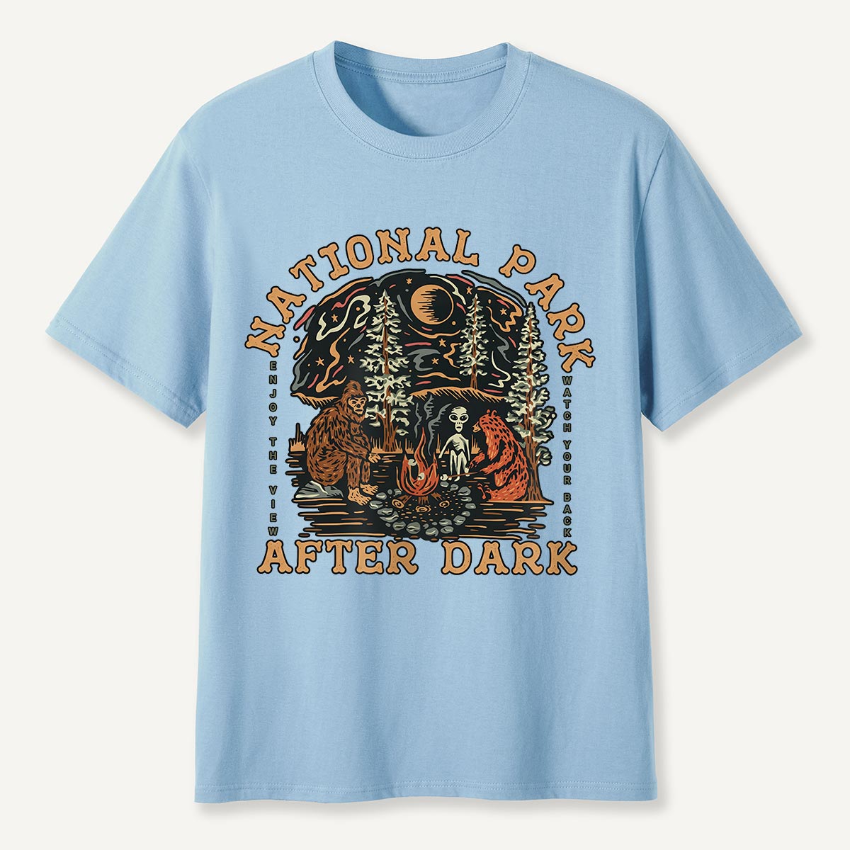 National Park After Dark Campfire Night T-Shirt