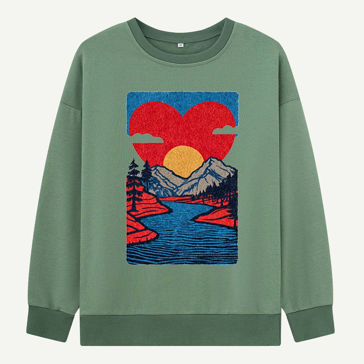 Mountain Heart Landscape Sweatshirts