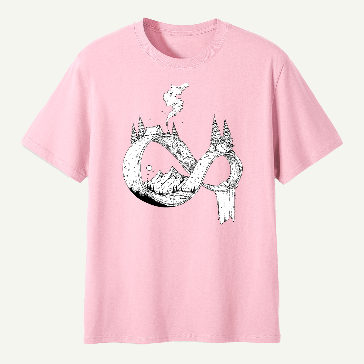 Infinity Wilderness Deer Forestscape T-Shirt