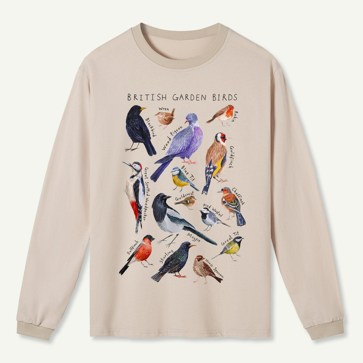 Botanical Garden Birds Wildlife Birdwatching Long Sleeve T-Shirt