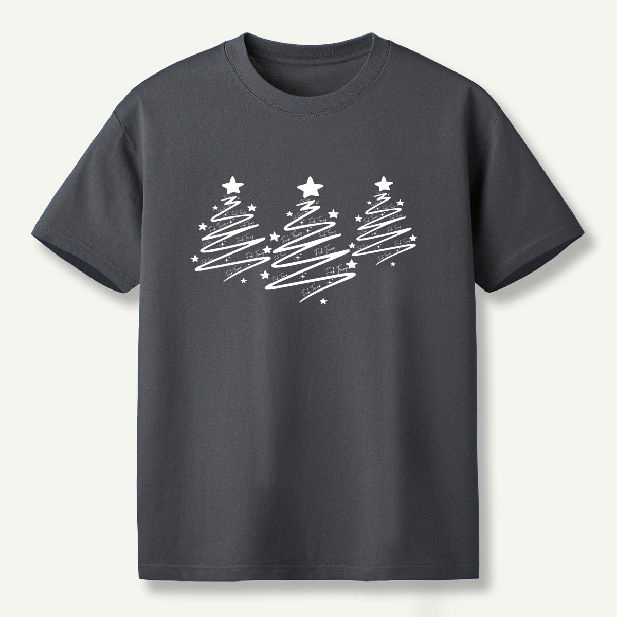 Scribble Star Christmas Tree Art T-Shirt