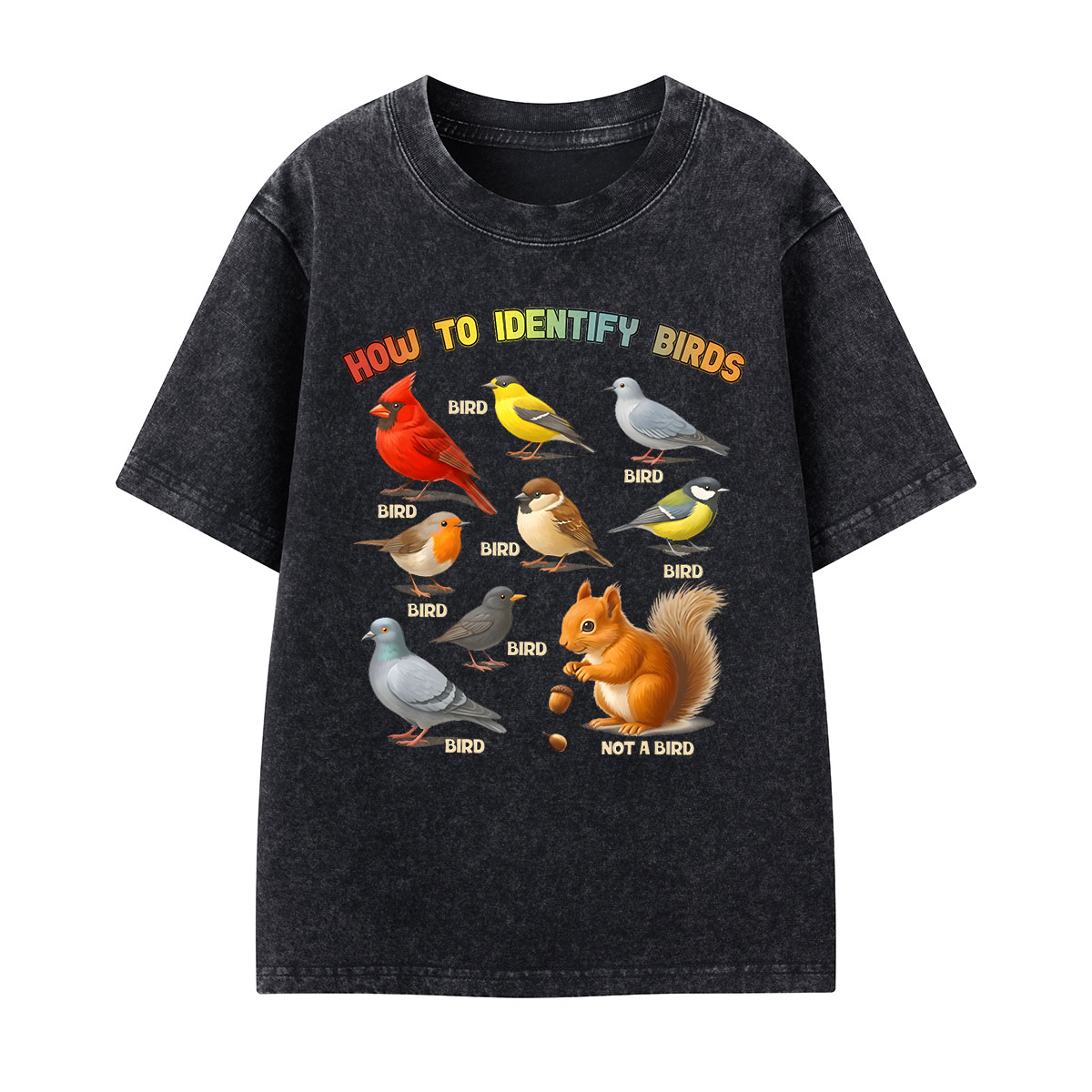 How to Identify Birds Kids Washed T-Shirt