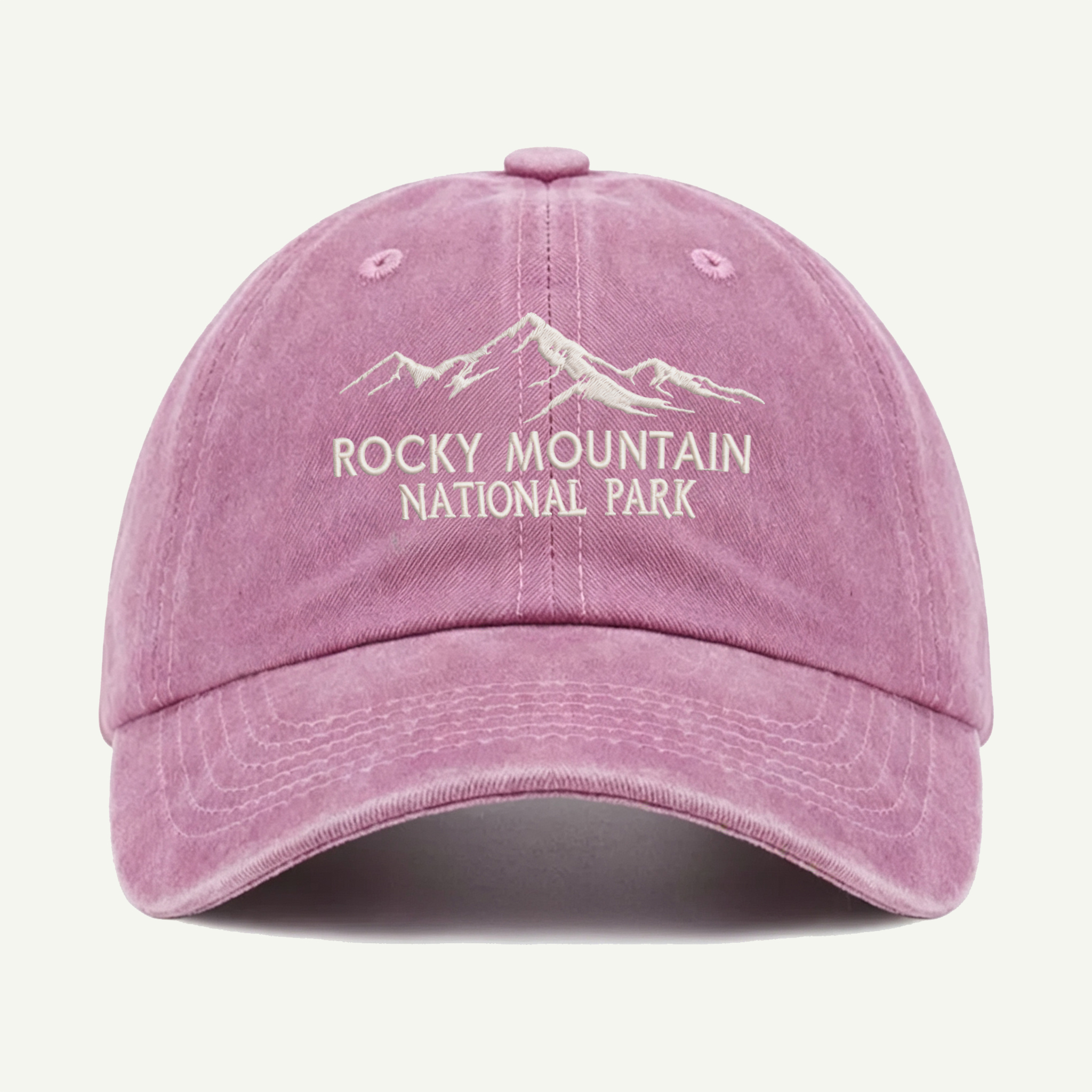 Rocky Mountain National Park Washed Embroidered Hat