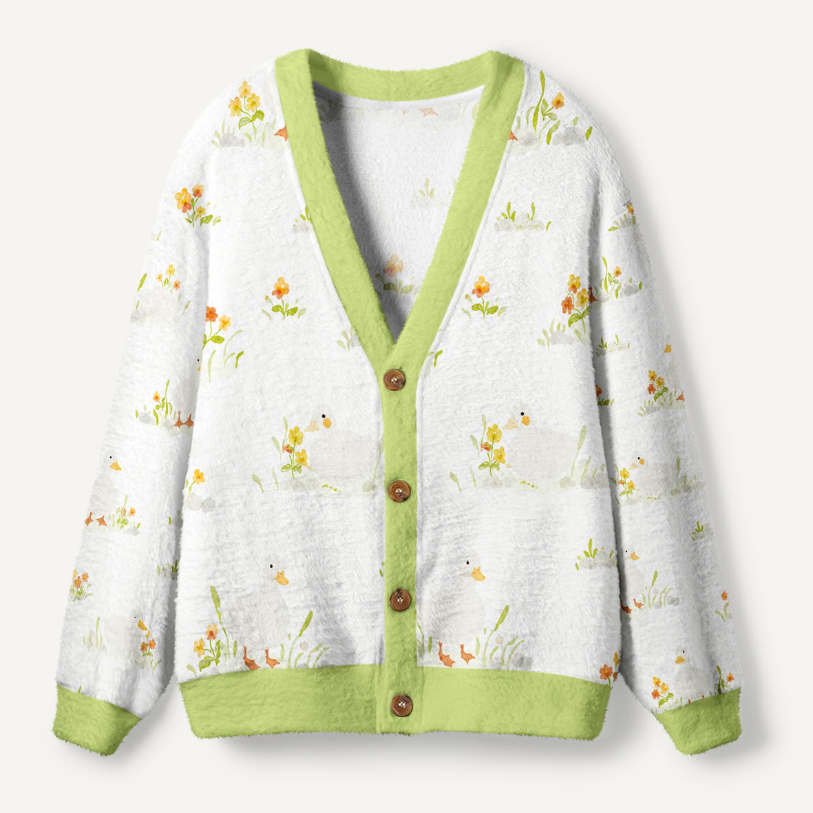 Ducks in the Meadow Ugly Cardigan Sweaters